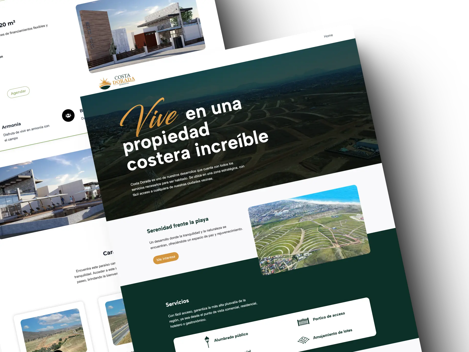 Vista del sitio de Costa Dorada Residencial